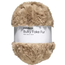 Garn Bulky Faux Fur 250g beige