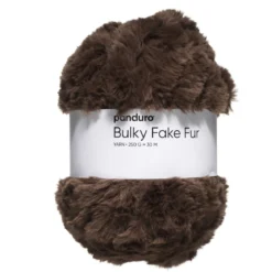 Garn Bulky Faux Fur 250g brun