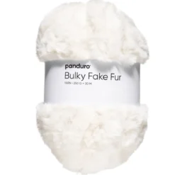 Garn Bulky Faux Fur 250g creme