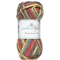 Garn Chunky Acrylic 50g dusty autumn multi