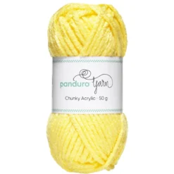 Garn Chunky Acrylic 50g ljusgul