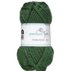 Garn Chunky Acrylic 50g mörkgrön