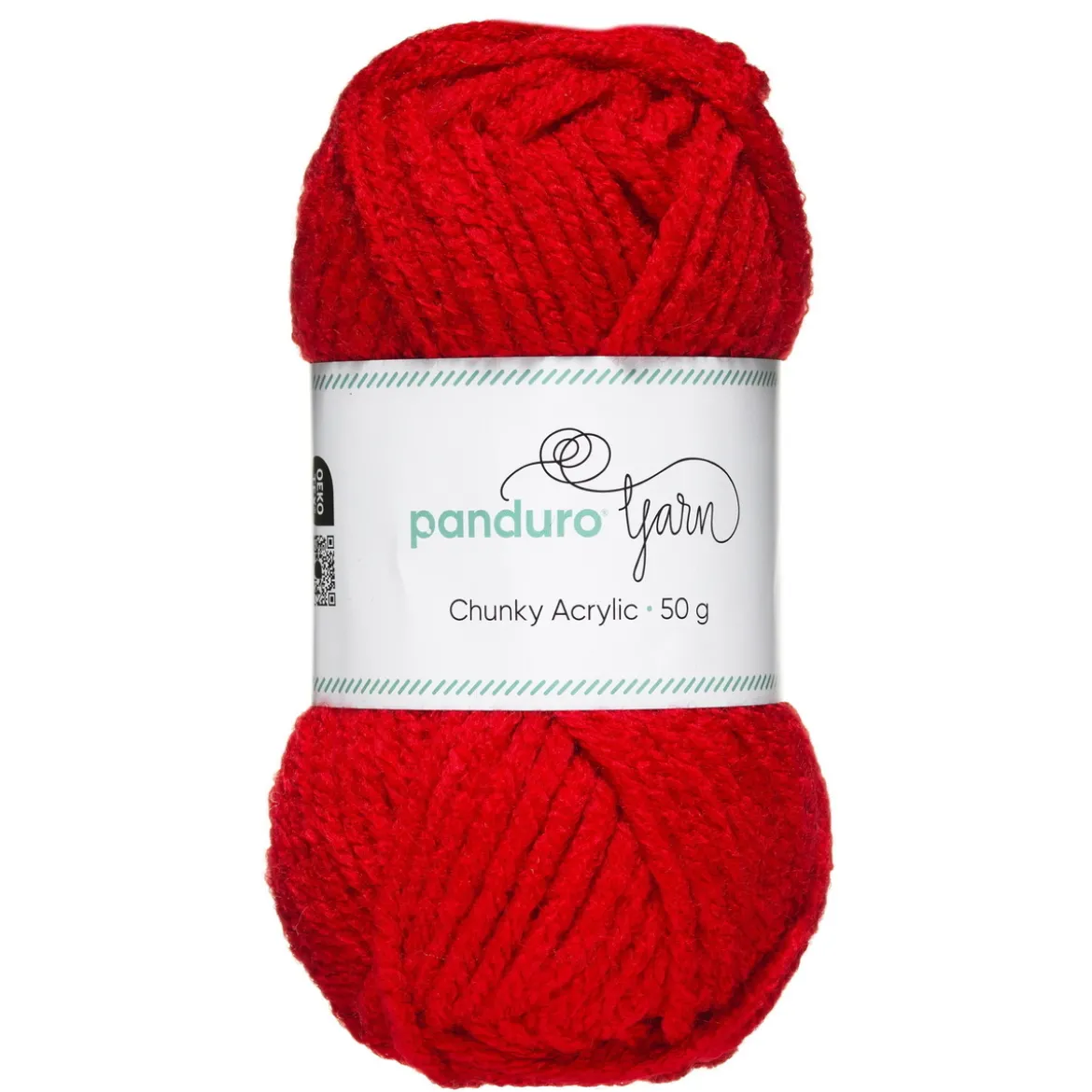 Garn Chunky Acrylic 50g röd