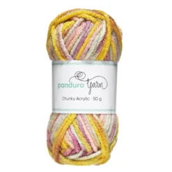 Garn Chunky Acrylic 50g summer pastel multi