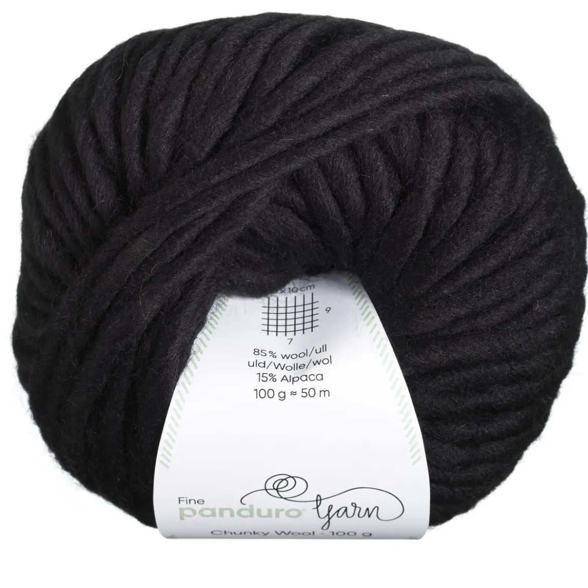 Garn Chunky Wool 100g svart