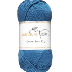 Garn Cotton 8/4 50g blå
