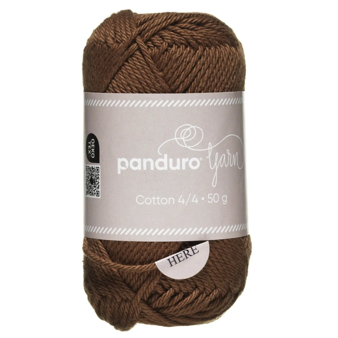 Garn Cotton 4/4 50g brun