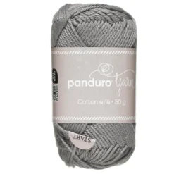 Garn Cotton 4/4 50g grå