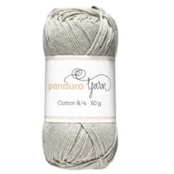Garn Cotton 8/4 50g grå