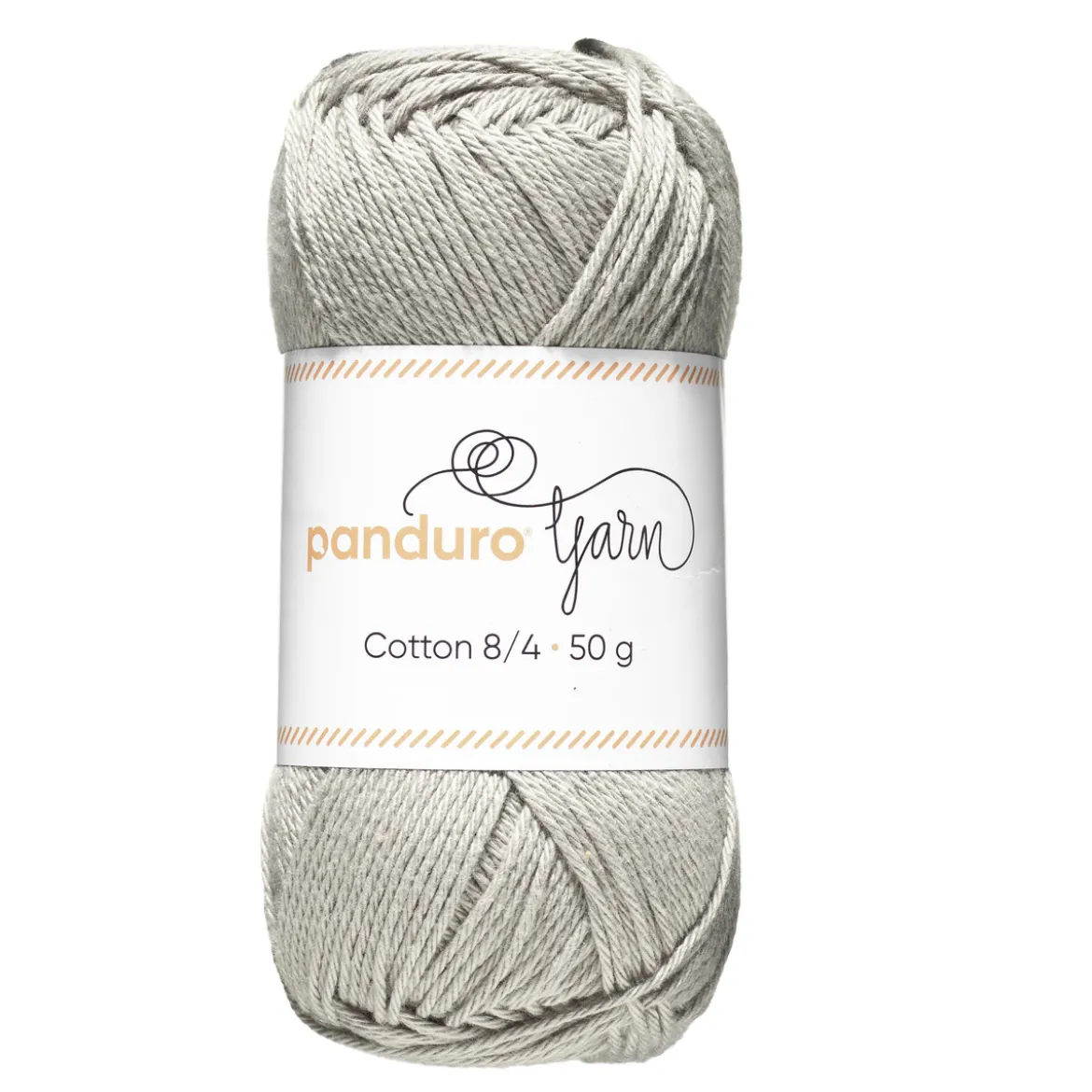 Garn Cotton 8/4 50g grå