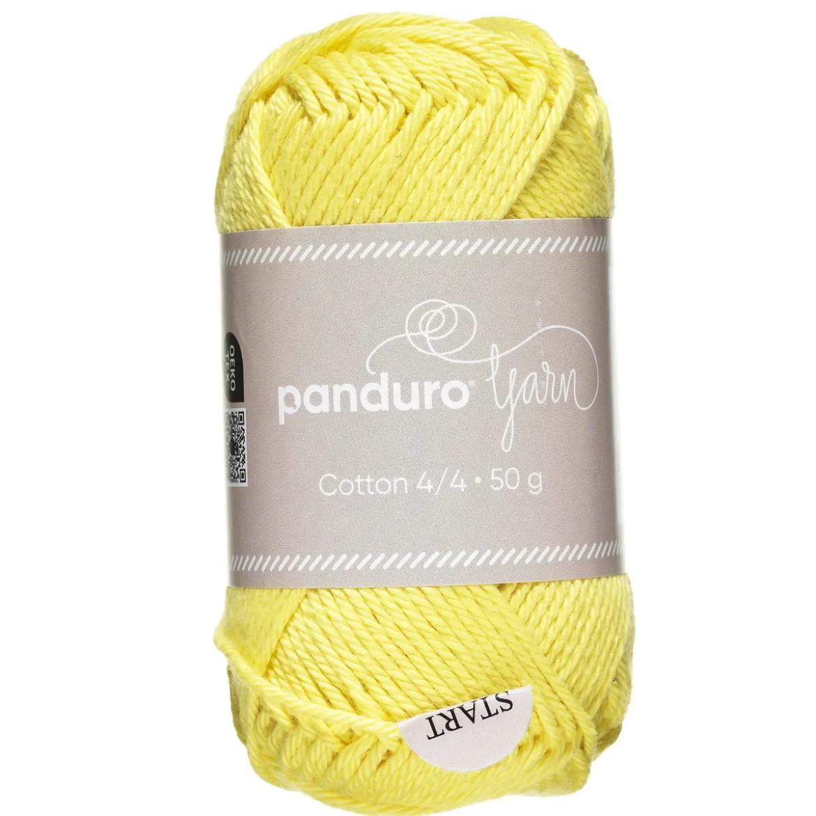 Garn Cotton 4/4 50g gul
