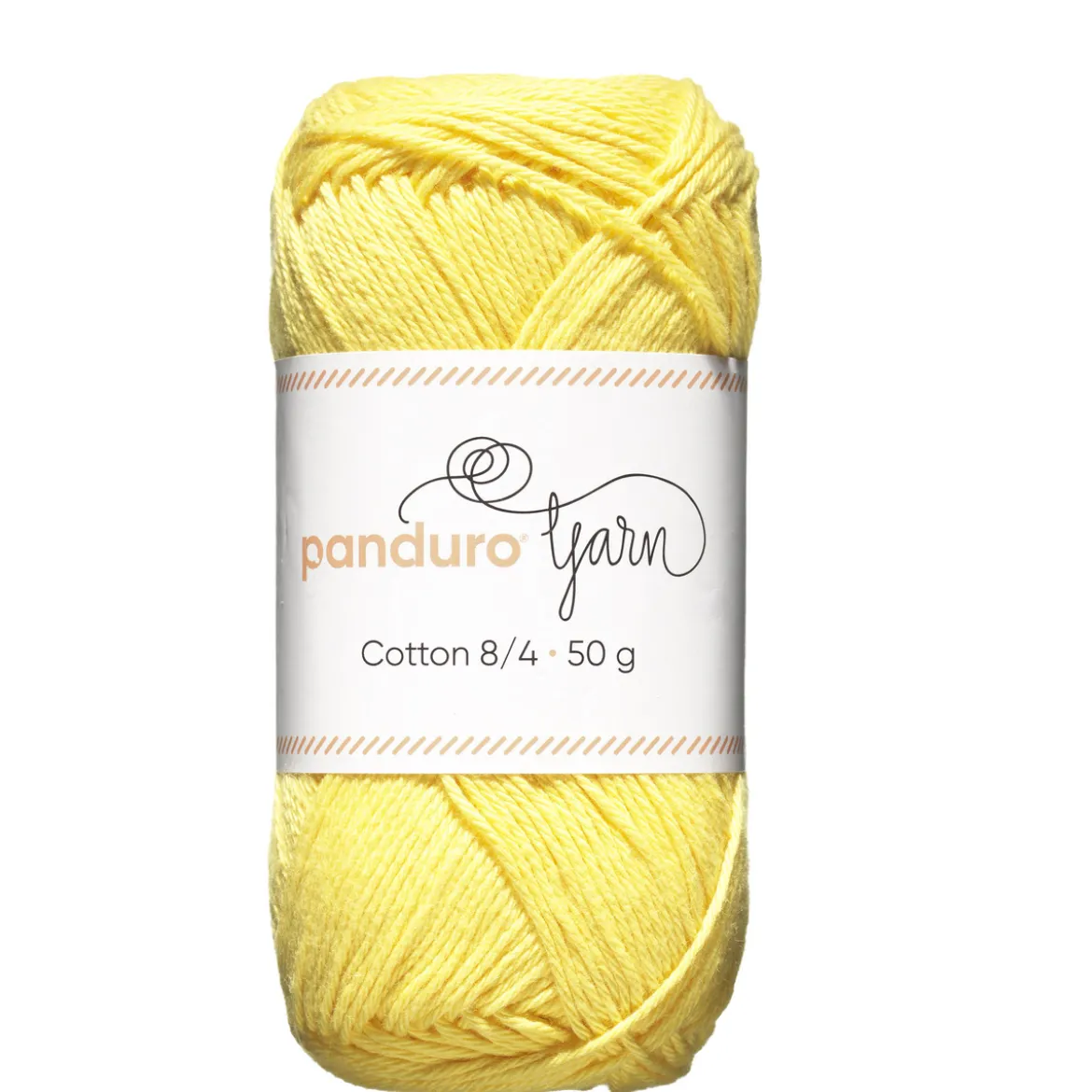 Garn Cotton 8/4 50g gul