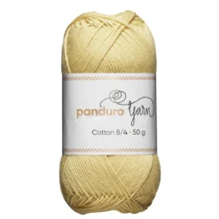 Garn Cotton 8/4 50g ljusgul