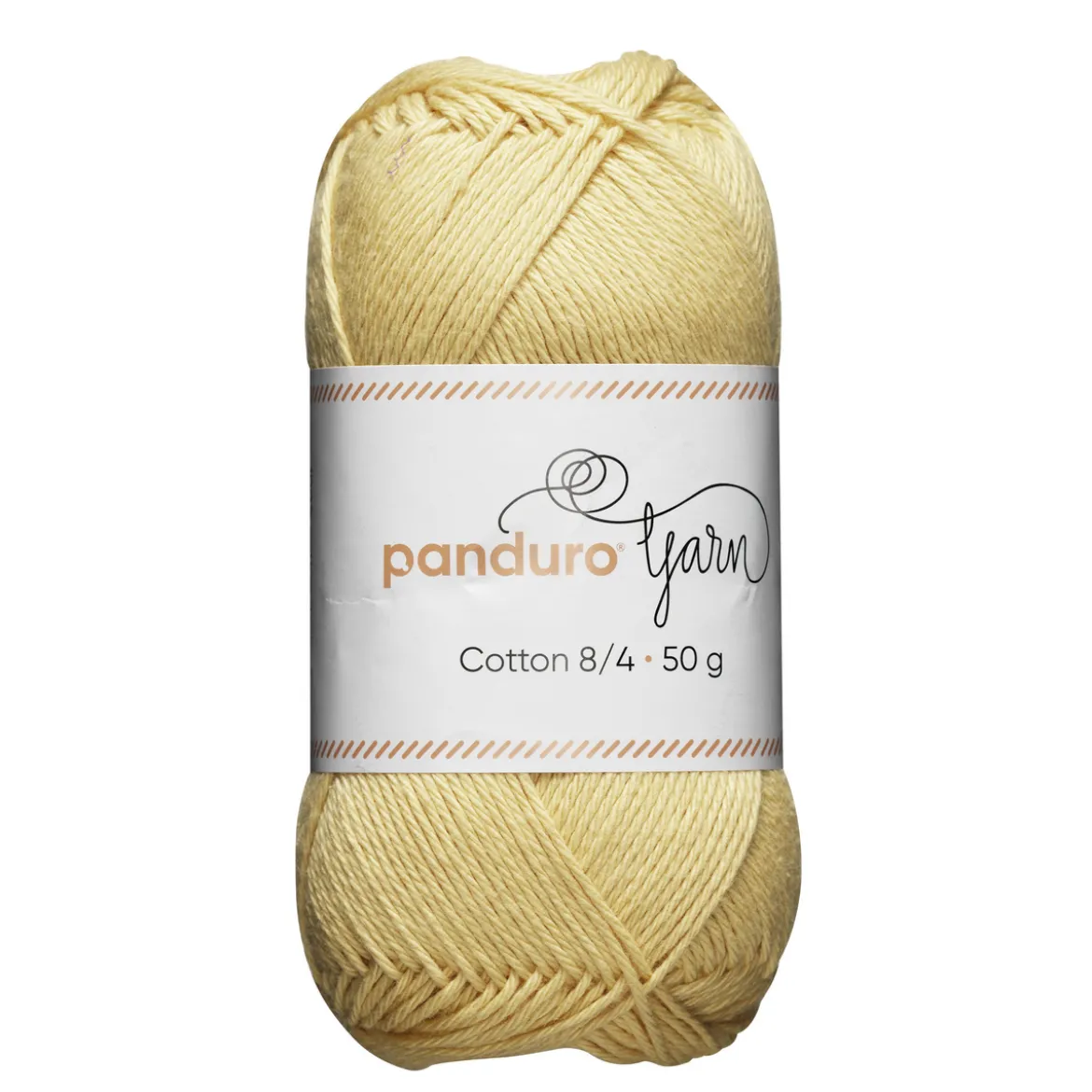 Garn Cotton 8/4 50g ljusgul