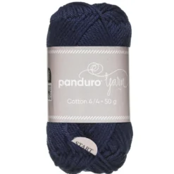 Garn Cotton 4/4 50g marinblå