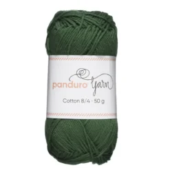 Garn Cotton 8/4 50g mörkgrön