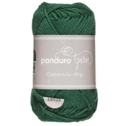 Garn Cotton 4/4 50g mörkgrön