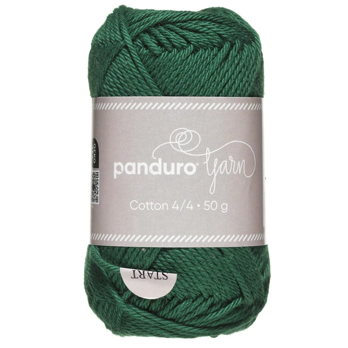 Garn Cotton 4/4 50g mörkgrön