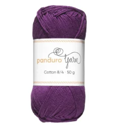 Garn Cotton 8/4 50g mörklila