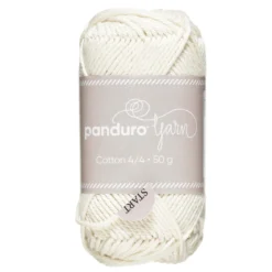 Garn Cotton 4/4 50g naturvit