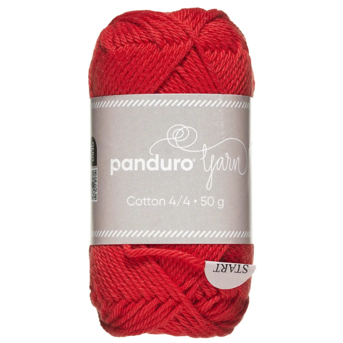 Garn Cotton 4/4 50g röd