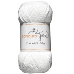 Garn Cotton 8/4 50g vit
