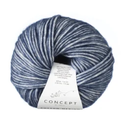 Garn Cotton Merino 50g blå 115
