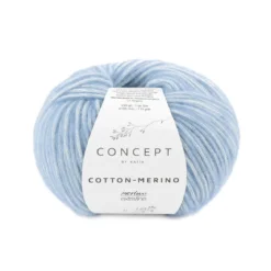Garn Cotton Merino 50g ljusblå 131
