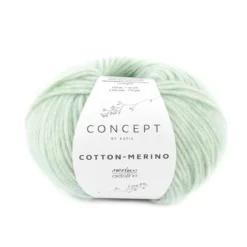 Garn Cotton Merino 50g ljusgrön 132