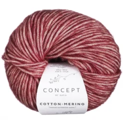 Garn Cotton Merino 50g röd 125