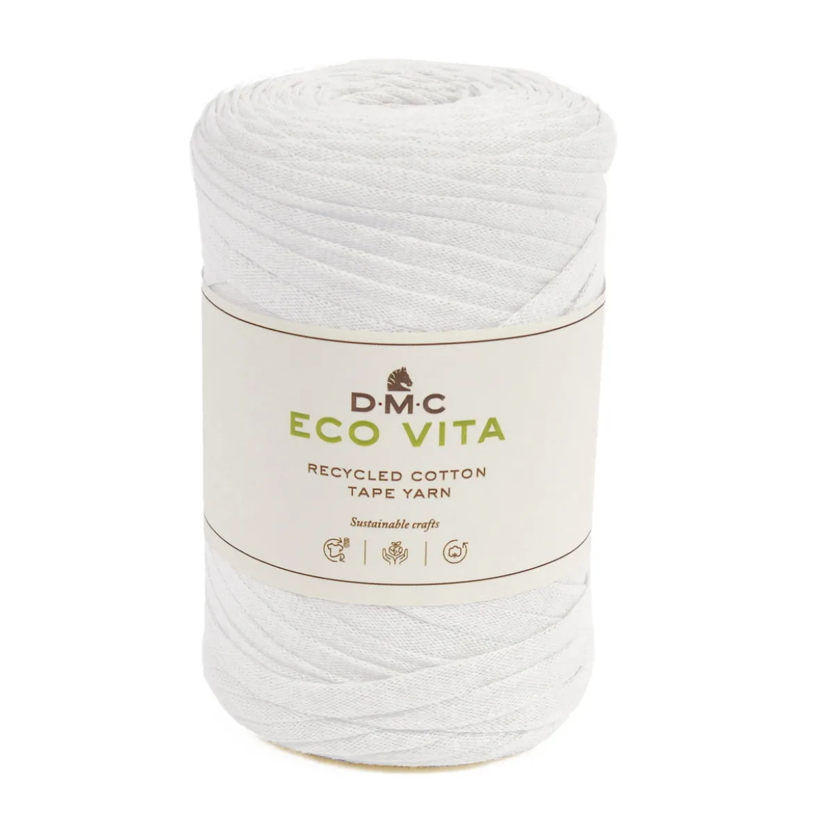 Garn DMC Eco Vita Tape Yarn bandgarn 250g vit