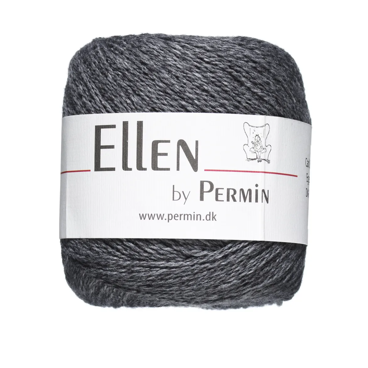 Garn Ellen 50g mörkgrå