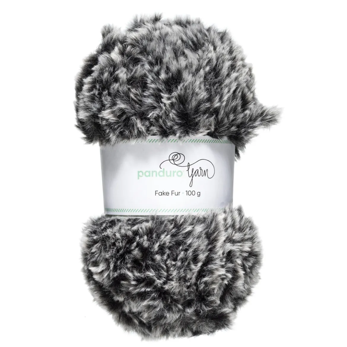 Garn Faux Fur gråmelerad 100g
