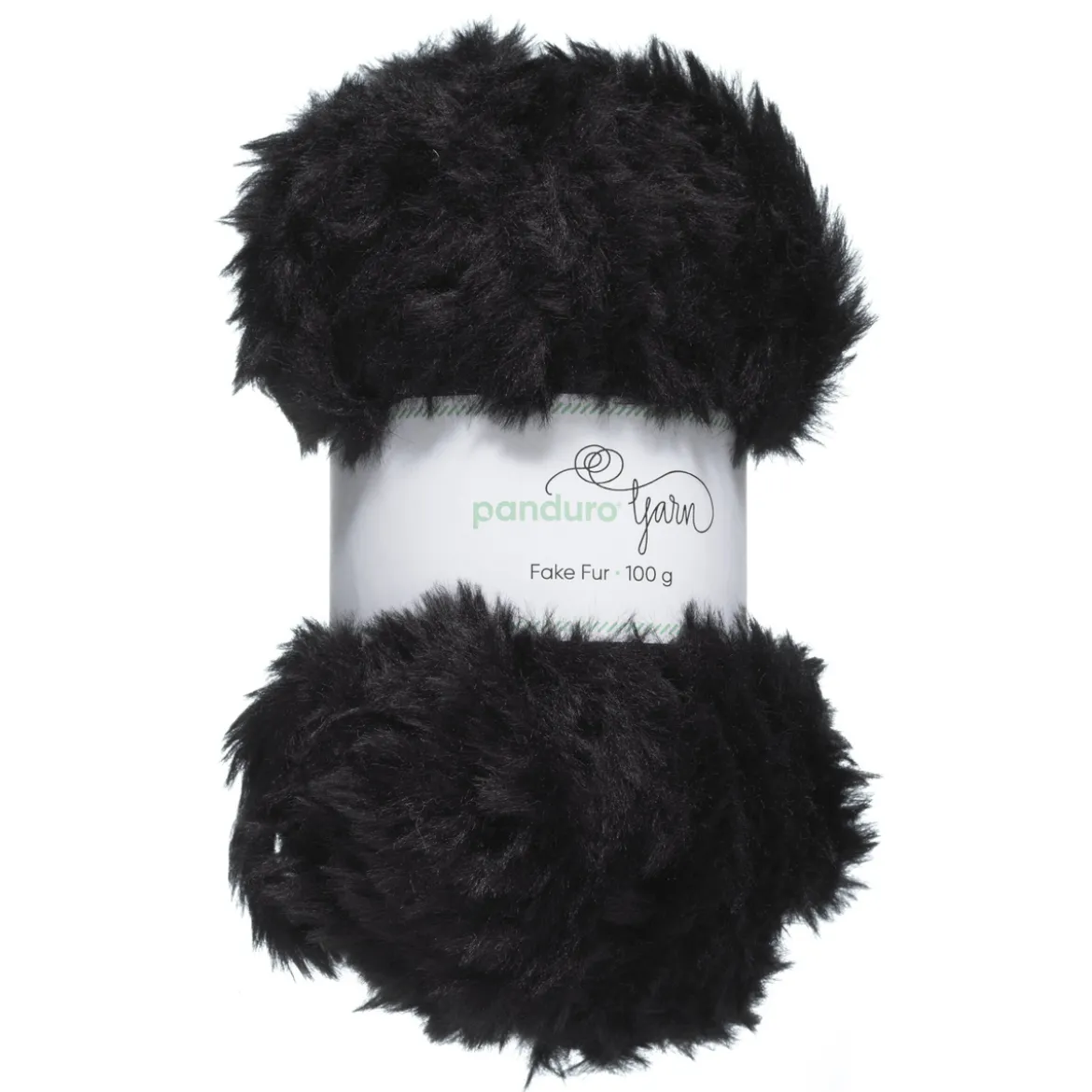 Garn Faux Fur svart 100g