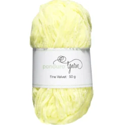 Garn Fine Velvet 50g ljusgul – sammetslent och himmelskt mjukt garn
