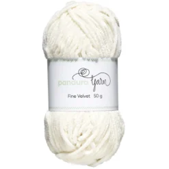 Garn Fine Velvet 50g naturvit – sammetslent och himmelskt mjukt garn