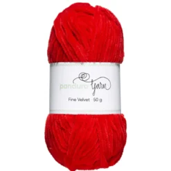 Garn Fine Velvet 50g röd – sammetslent och himmelskt mjukt garn