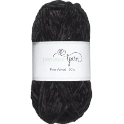 Garn Fine Velvet 50g svart – sammetslent och himmelskt mjukt garn