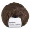 Garn Fluffy Glitter 50g brun