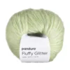 Garn Fluffy Glitter 50g grön