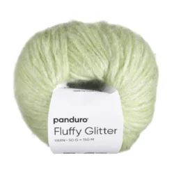 Garn Fluffy Glitter 50g grön