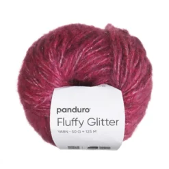 Garn Fluffy Glitter 50g hallon