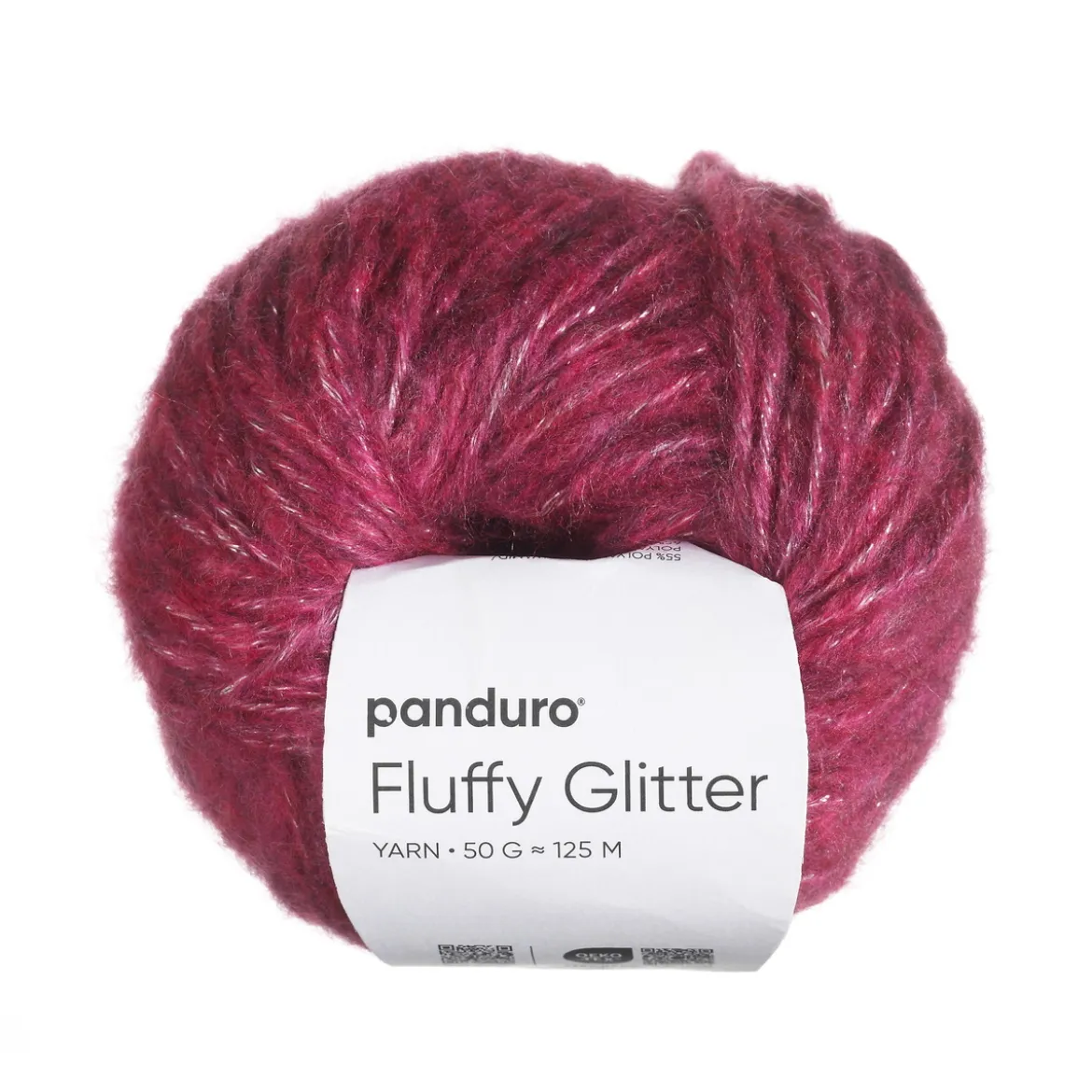 Garn Fluffy Glitter 50g hallon