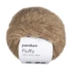 Garn Fluffy 50g mörkbeige