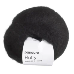 Garn Fluffy 50g svart