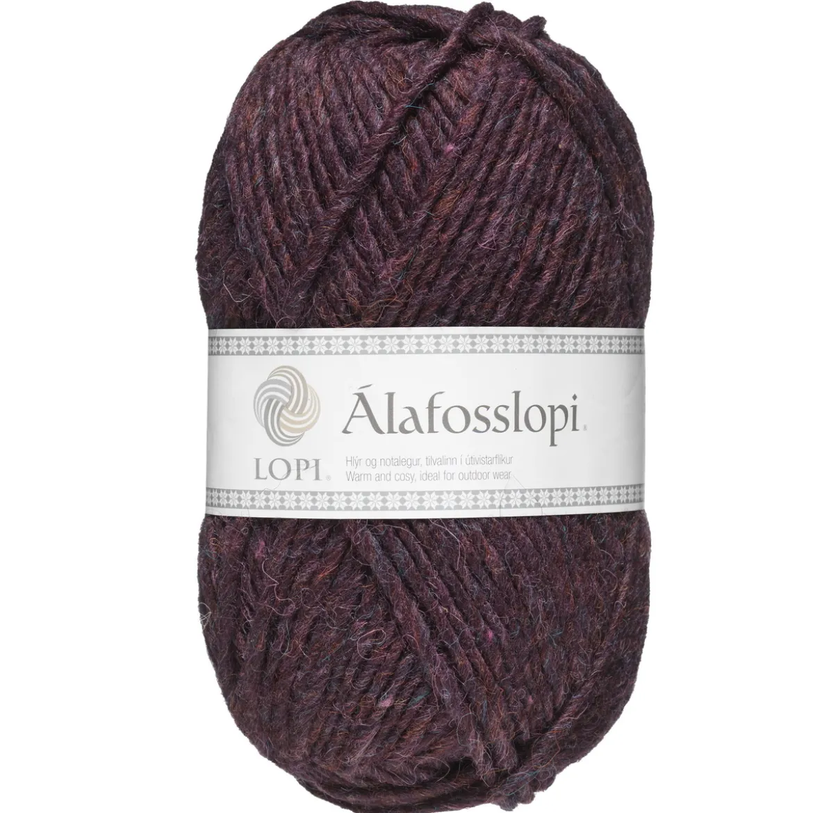 Garn Istex Alafosslopi 100g bordeaux – 9961 Bordeaux heather