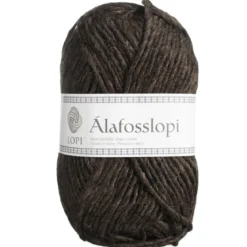 Garn Istex Alafosslopi 100g brun – 0867 Chocolate heather