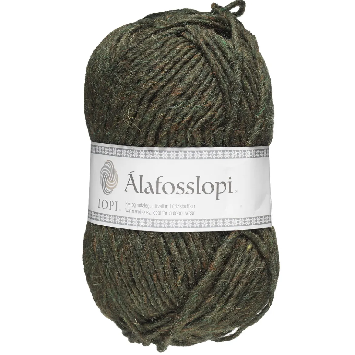 Garn Istex Alafosslopi 100g mörkgrön – 9966 Cypress green heather