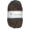 Garn Istex Hosuband 100g svart/khaki – Black heather / khaki 0227