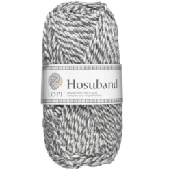 Garn Istex Hosuband 100g vit/grå – Grey-white 0224